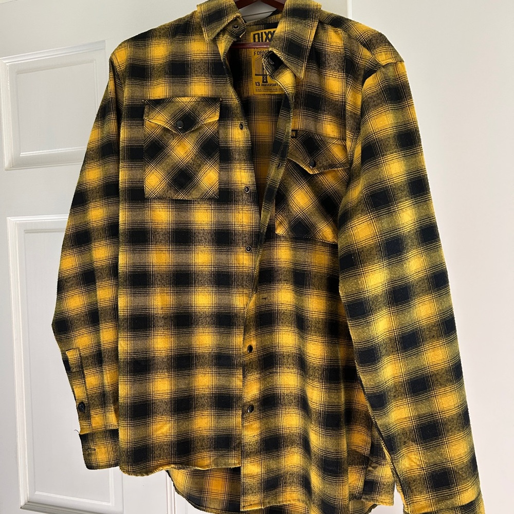 Dixxon Yellow and Black Plaid Flannel